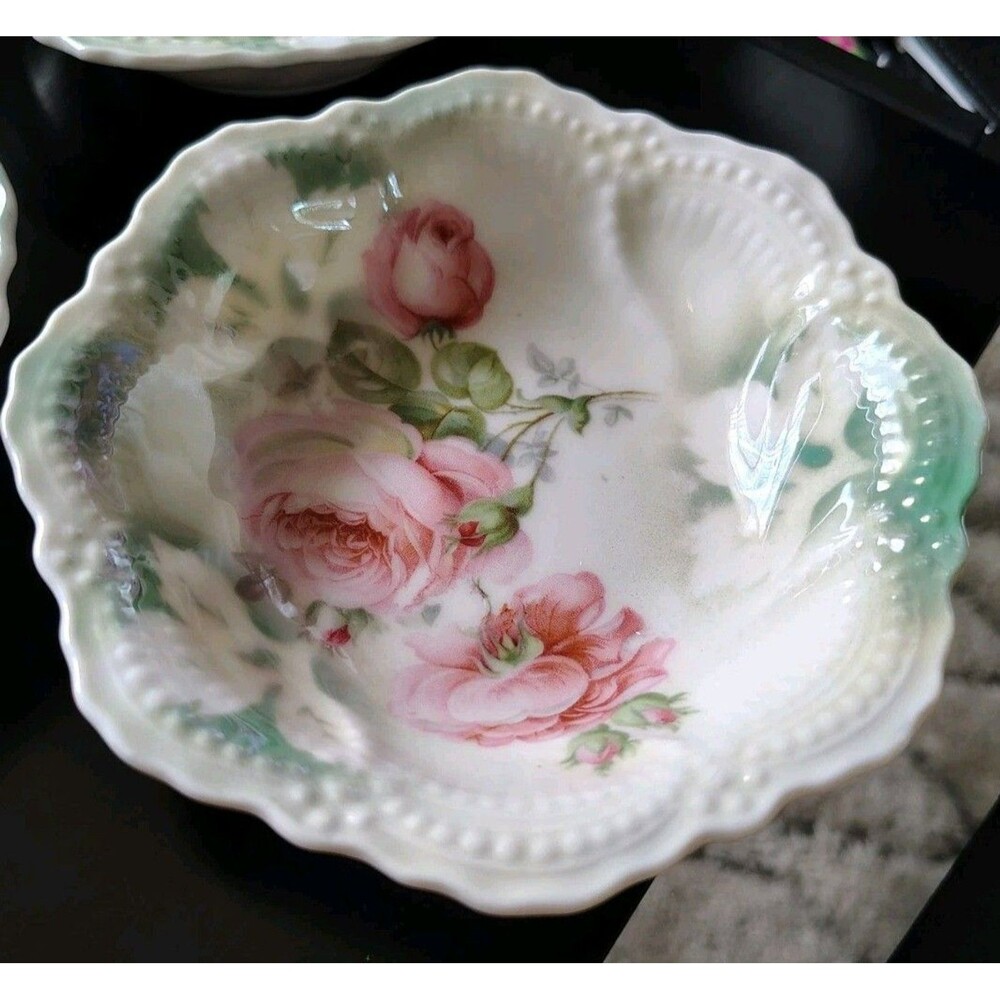 Leuchtenbury Germany Lot Of 4 Finger Bowls Just Under 5" Porcelain EC - Picture 3 of 6
